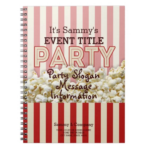 Its Your Personalized Party Supply Notebook