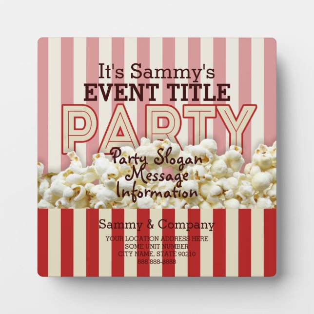 It's Your Personalized Party Supply. Plaque (Front)