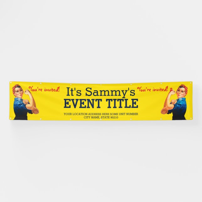 It's Your Personalized Rosie Party Advertising Banner (Horizontal)
