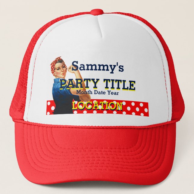 It's Your Personalized Rosie Party Style Trucker Hat (Front)