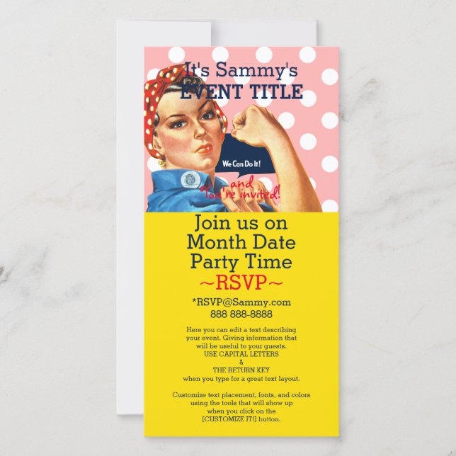 It's Your Personalized Rosie Party Supply (Front)