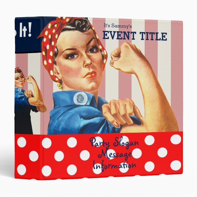 It's Your Personalized Rosie Party Supply Binder (Front/Spine)