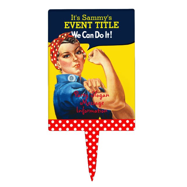 It's Your Personalized Rosie Party Supply Cake Topper (Front)