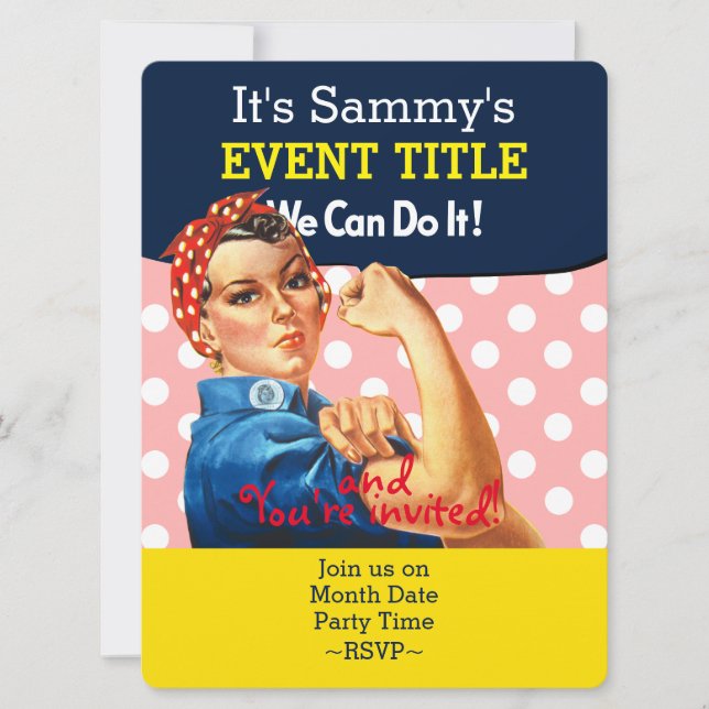 It's Your Personalized Rosie Party Supply Invitation (Front)