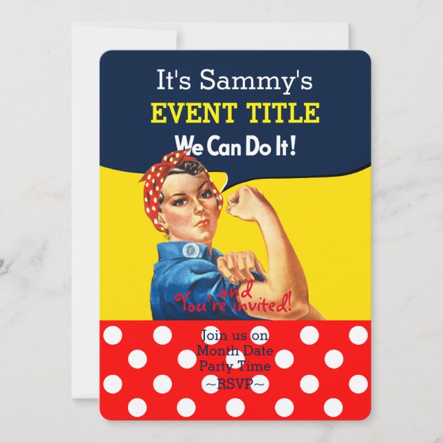 It's Your Personalized Rosie Party Supply Invitation (Front)