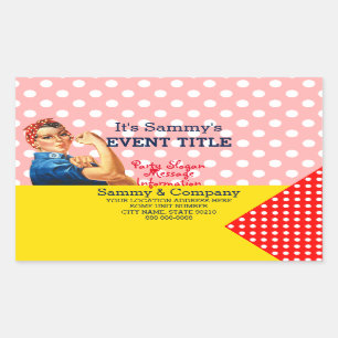 It's Your Personalized Rosie Party Supply Rectangular Sticker