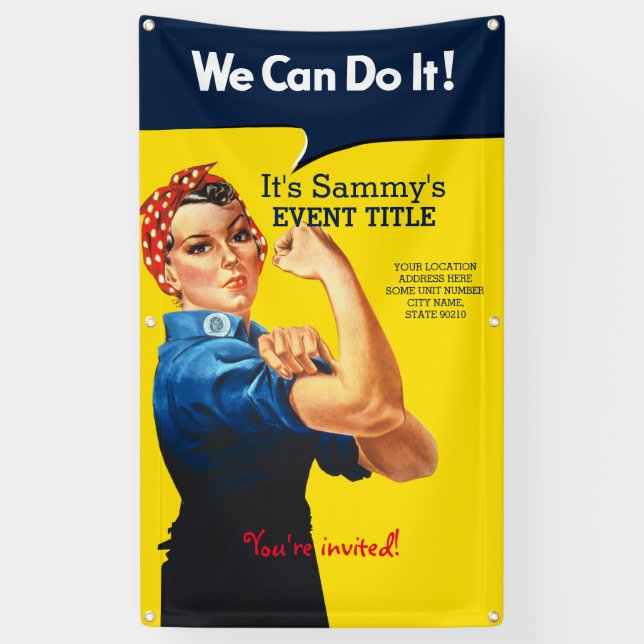 It's Your Personalized Rosie Party vertical sign (Vertical)