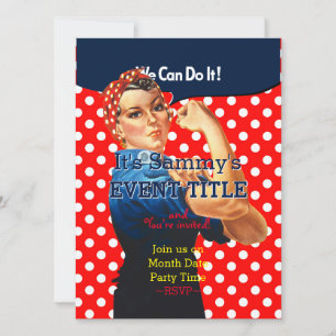 It's Your Rosie Party 12 lines 2 sided custom Invitation
