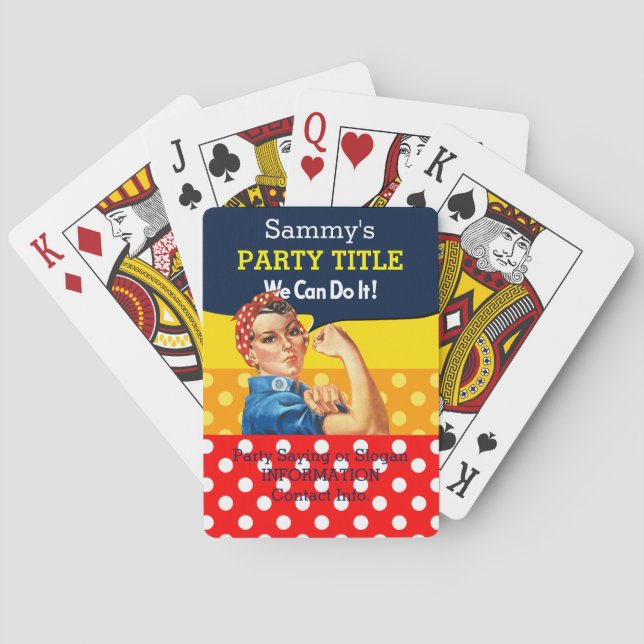 It's Your Rosie Party Game Personalize This Poker Cards (Back)