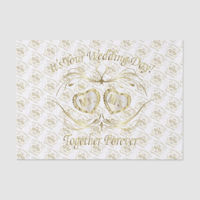 It's Your Wedding Day - Gold Tissue Paper (Front)