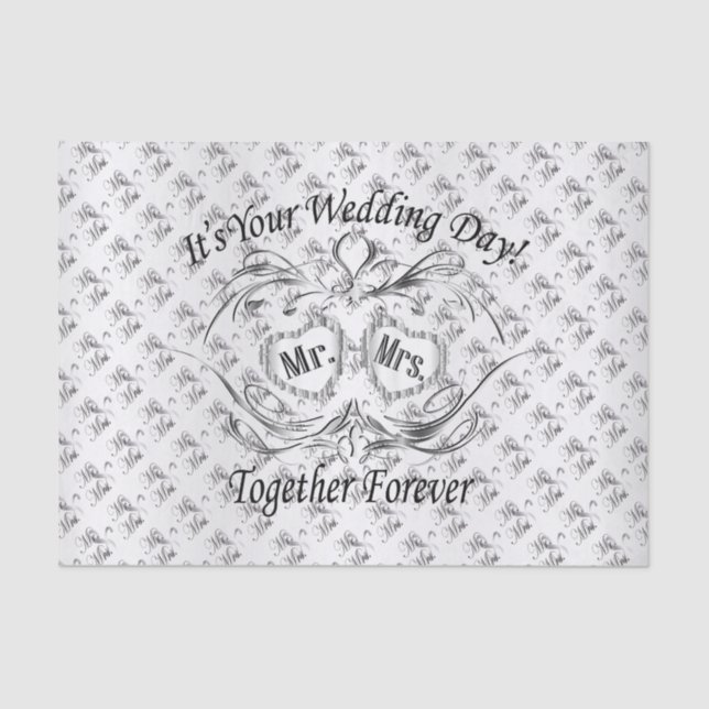 It's Your Wedding Day - Silver Tissue Paper (Front)