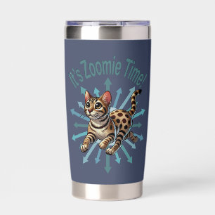 It's Zoomie Time Bengal Cat Insulated Tumbler