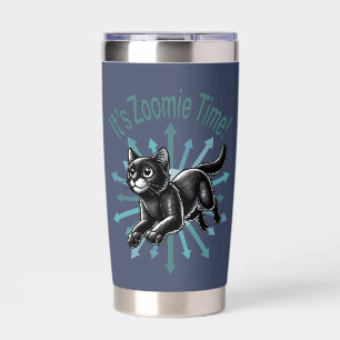 It's Zoomie Time Black Cat Insulated Tumbler