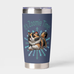 It's Zoomie Time Calico Cat Insulated Tumbler