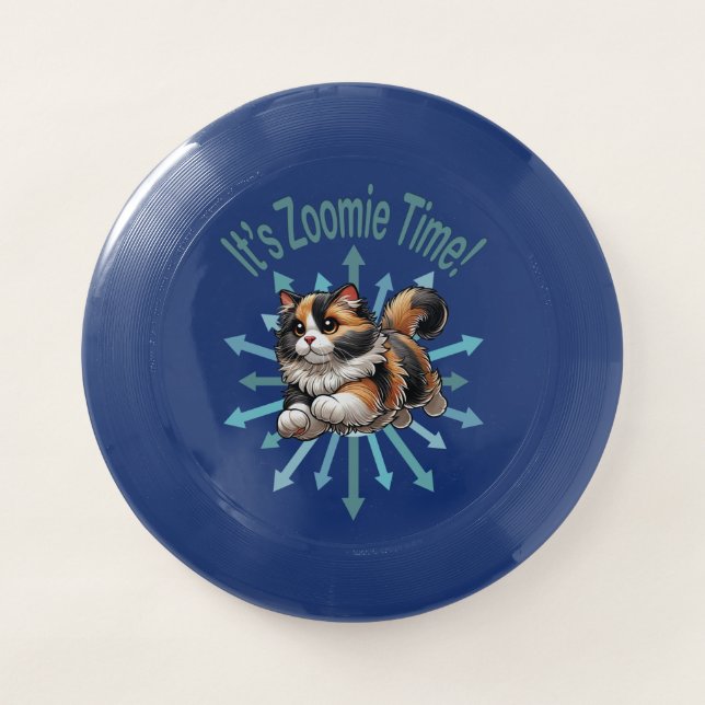 It's Zoomie Time Calico Cat Wham-O Frisbee (Front)