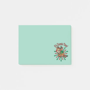 "It's Zoomie Time! Christmas Reindeer Post-it Notes