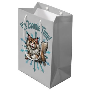 It's Zoomie Time Maine Coon Cat Medium Gift Bag