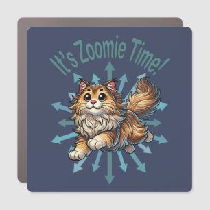 It's Zoomie Time Norwegian Forest Cat Car Magnet