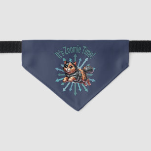 It's Zoomie Time Tortoise Shell Cat Pet Bandana Collar