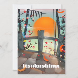Itsukushima Japan travel poster