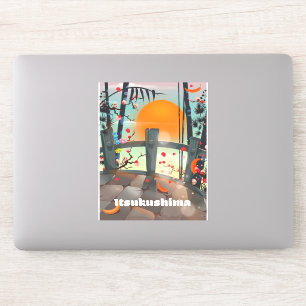 Itsukushima Japan travel poster Sticker