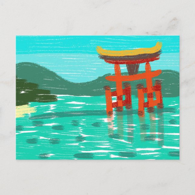 Itsukushima Shrine Postcard (Front)