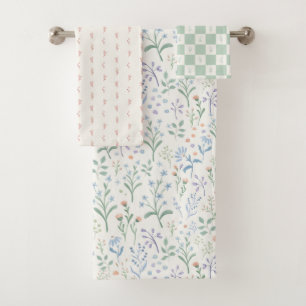 Itsy Bitsy Cottage Flowers #P230451 Bath Towel Set
