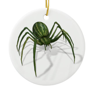 Itsy Bitsy Melon Spider Ceramic Ornament