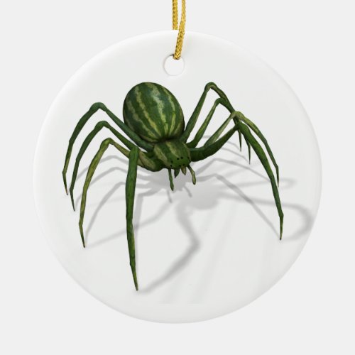 Itsy Bitsy Melon Spider Ceramic Ornament