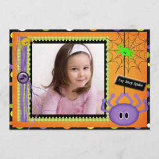 Itsy Bitsy Spider Birthday Halloween Invitation