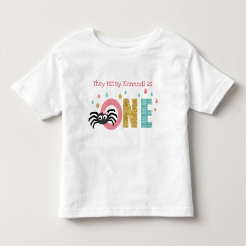 Itsy Bitsy Spider First Birthday Custom T_shirt