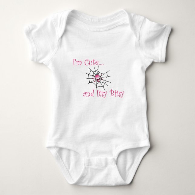 Itsy Bitsy Spider Girl Baby Bodysuit (Front)