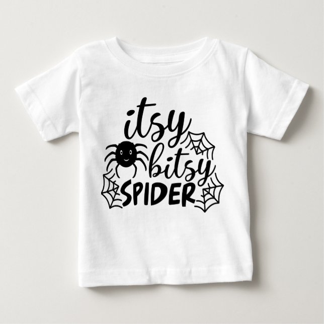 Itsy Bitsy Spider Halloween Baby T-Shirt (Front)