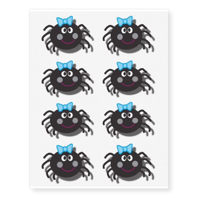 Itsy Bitsy Spider Temporary Tattoos (Front)
