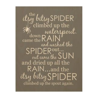 Itsy Bitsy Spider Wood Wall Decor