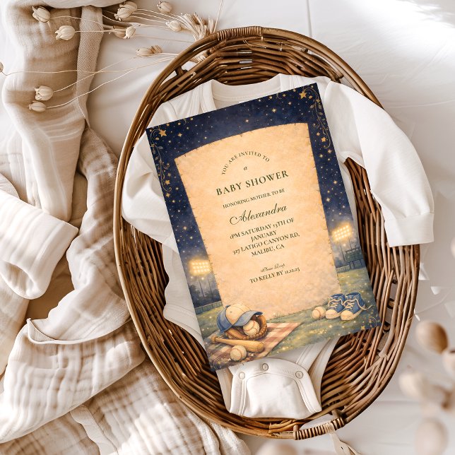 ittle Slugger Baseball Baby Shower Invitation (Creator Uploaded)