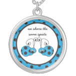 Itty Bitty Blue Ladybug Best Friends Necklace at Zazzle