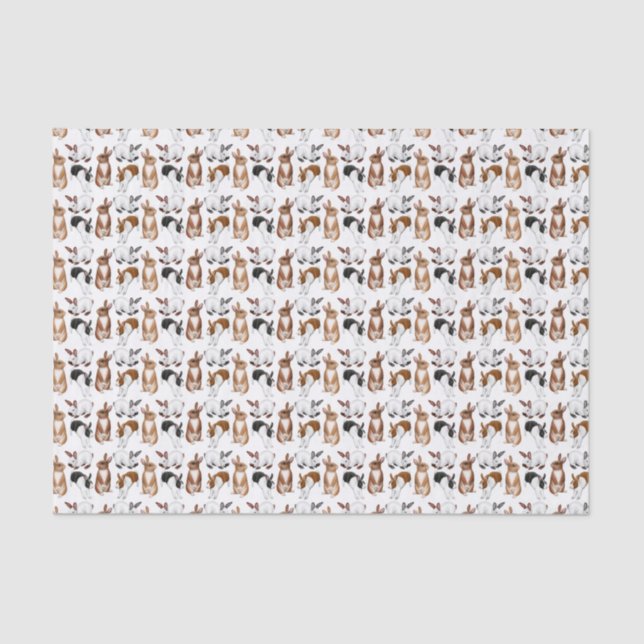 Itty Bitty Bunny Rabbits Tissue Paper (Front)