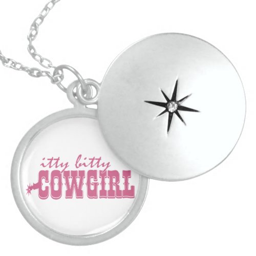 Itty Bitty Cowgirl Necklace Locket Necklace