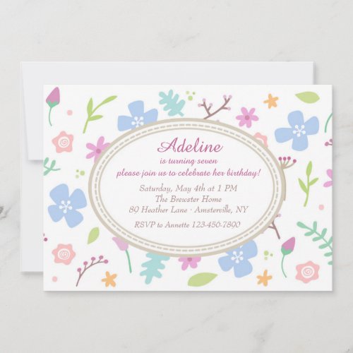 Itty Bitty Flowers Invitation