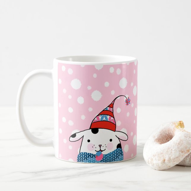 Itty Bitty Knitting Doggie Mug (With Donut)