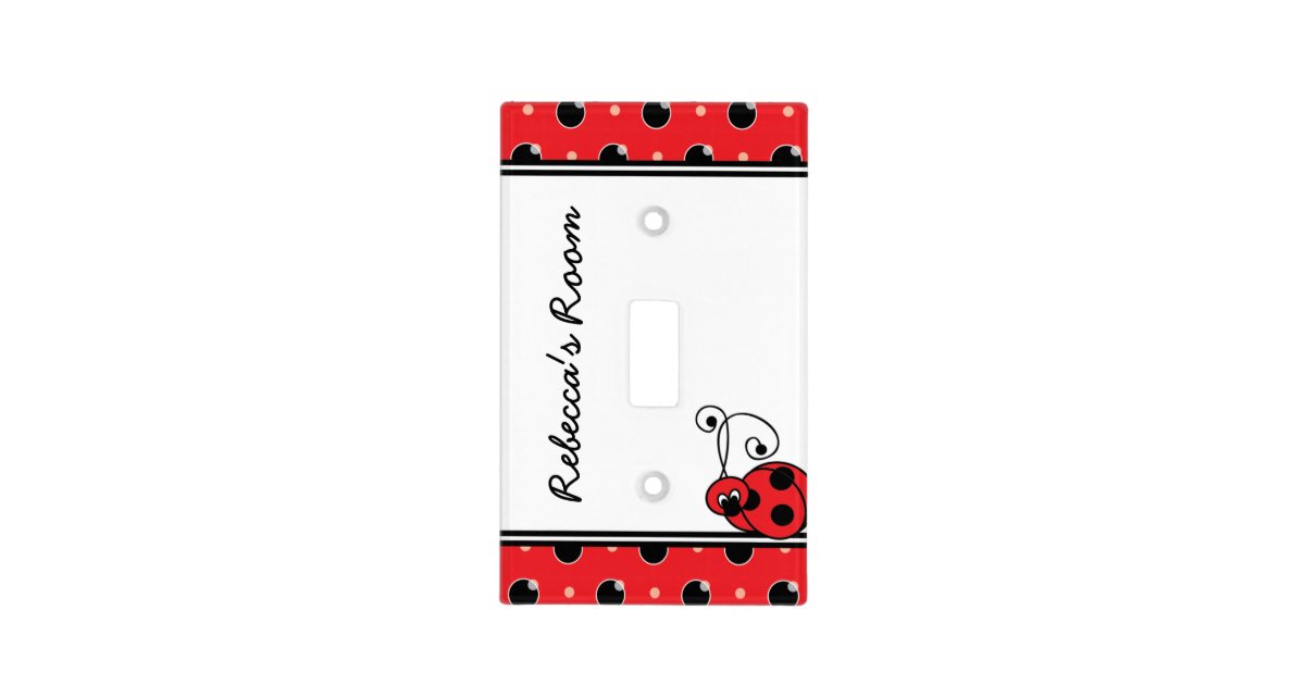 Itty Bitty Ladybug Light Switch Cover - Red | Zazzle
