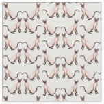 Itty Bitty Siamese Kitty Cats Fabric