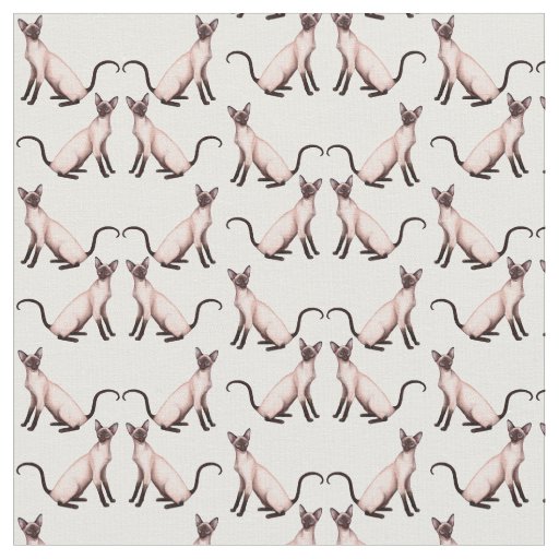 Itty Bitty Siamese Kitty Cats Fabric Zazzle