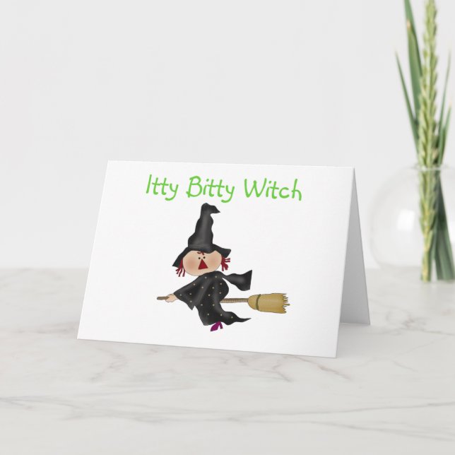Itty Bitty Witch Tshirts and Gifts Card (Front)