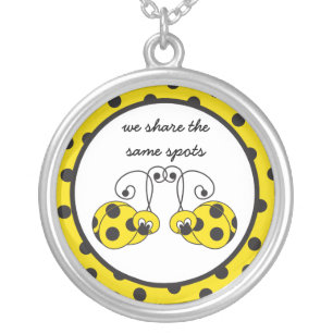 Itty Bitty Yellow Ladybug Best Friends Necklace