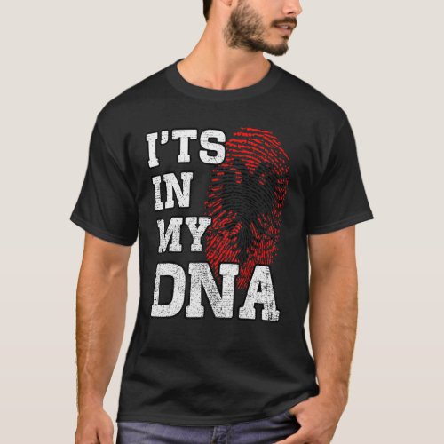 Itu2019s In My DNA Albanian Fingerprint Proud Alba T_Shirt