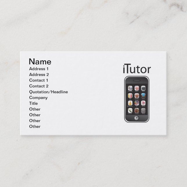 itutor Business Card (Front)
