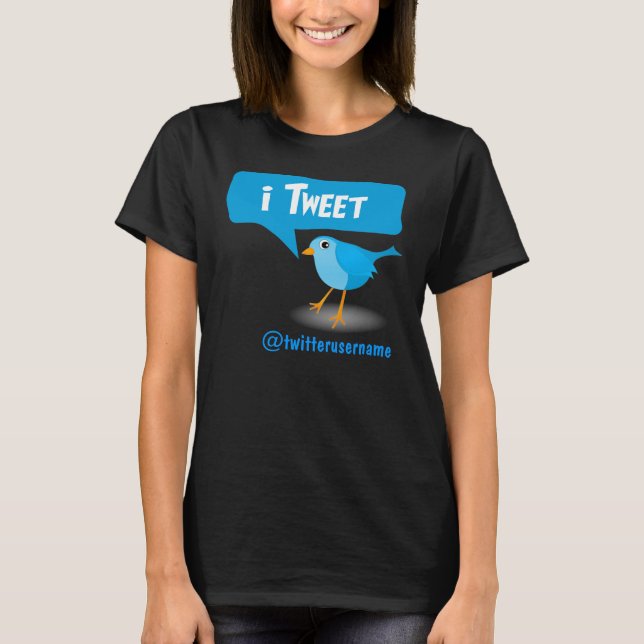 iTweet Twitter Blue Bird Ladies Tees (Front)