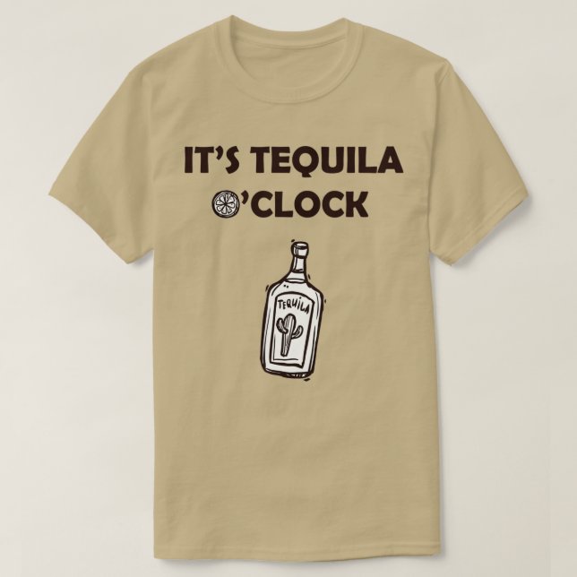 Itx27s Tequila Ox27Clock Slim Fit T T T-Shirt (Design Front)